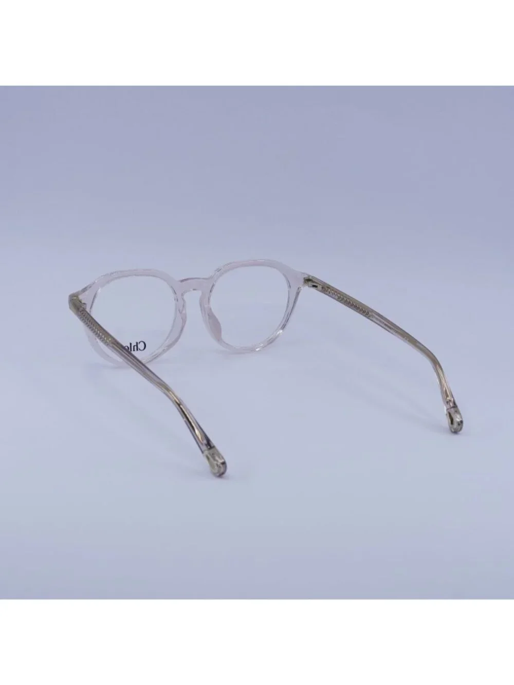 Chloe CH0012OA 001 Eyeglasses Transparent Pink 50mm Round Frame